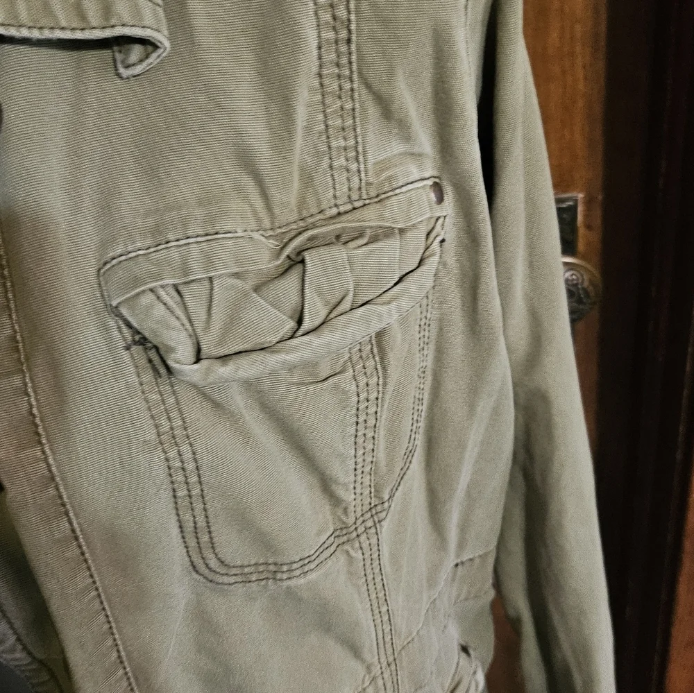 Maurices Button up Cargo jacket Olive Green Size 14/16